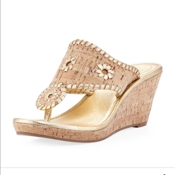 jack rogers wedges gold
